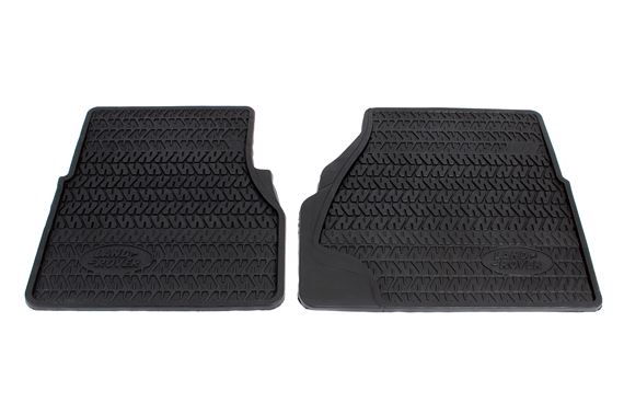Rubber Mat Front (pair) Land Rover Logo - RTC8098AB - Genuine
