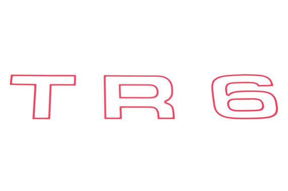 Rear Wing Decal - TR6 - Red - 625666
