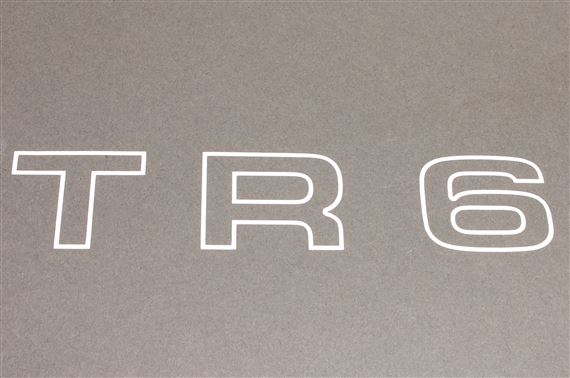 Rear Wing Decal - TR6 - White - 625667