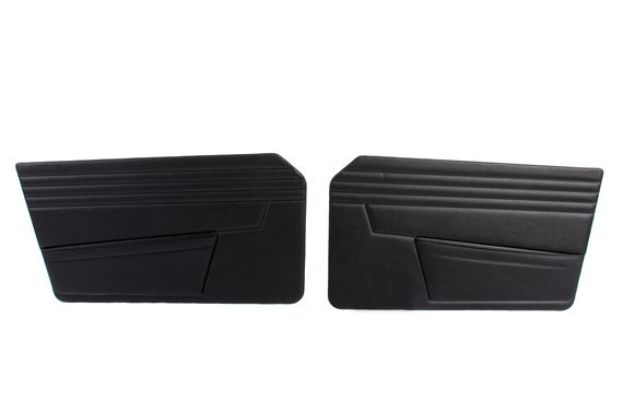 Door Liners - Pair - Black with White Piping - RF4176BLACK