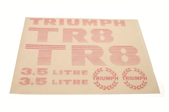 Triumph TR8 Transfer - Strobed Set - Red - RB7276RED