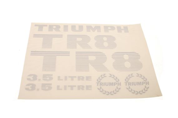 Triumph TR8 Transfer - Strobed Set - Silver - RB7276SILVER