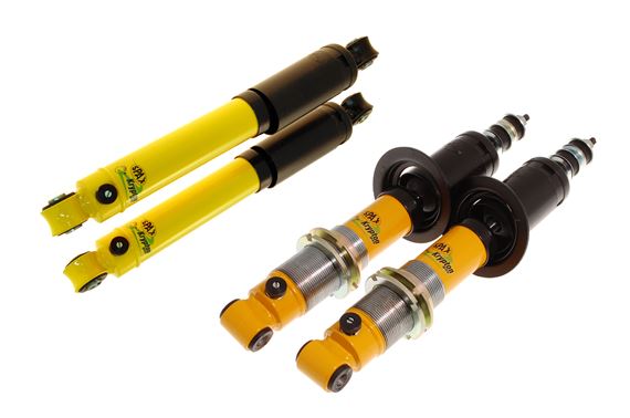 Spax KSX/CKX Front and Rear Shock Absorber Kit - Ride/Height Adjustable Front - Rotoflex GT6 - RG1184SA