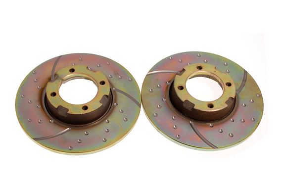 EBC Turbo Grooved Front Brake Discs - Solid Pair - Dolomite and Sprint - 312078UR