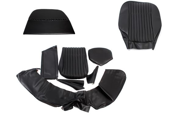 Triumph Stag Vinyl Front Seat Cover Kit - LH Mk1 - UK & European - Non Headrest - Black - RS1582BLACK