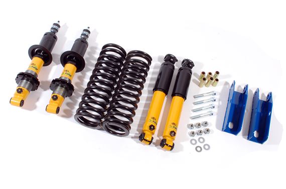 Spax KSX/CKX Front and Rear Shock Absorber Kit - Ride/Height Adjustable Front - with Uprated Front Springs/Rear Brackets - Rotoflex Vitesse - RV6200SA