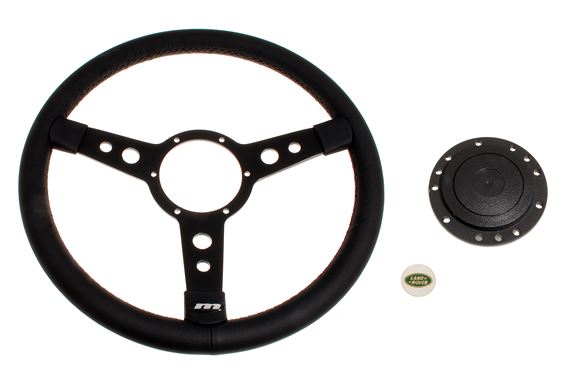 Steering Wheel Kit 14" Vinyl Semi Dish Black Centre & Boss - RA1440B - Mountney