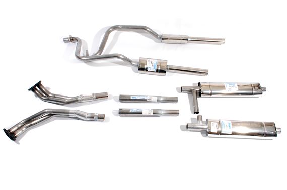 Stainless Steel Full Exhaust System - Twin Quiet - TR8 and SD1 - RB7703