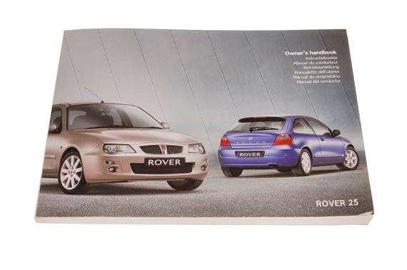 Owners Handbook Rover 25 English 2004on - VDC000580EN - Genuine MG Rover
