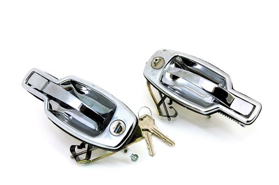 Door Handle Assembly - Outer - Chrome - Pair - 9156334