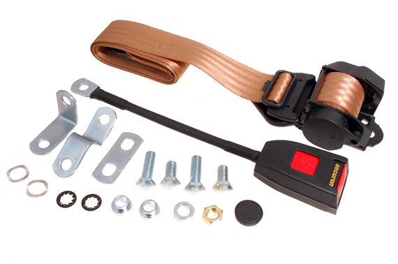 Front Seat Belt Kit - Inertia Reel - 30cm Stalk - Each - LH or RH - Beige - XKC252830BEIGE - Securon