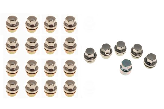 Wheel Nut Set - 5 Locking and 16 Standard Wheel Nuts with S/S Caps - STC8843AAKSP - Aftermarket