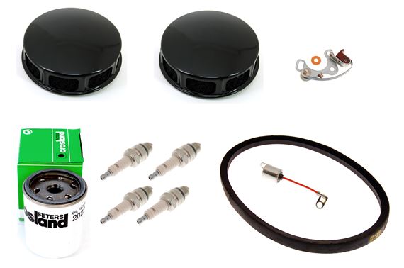 Engine Service Kit - TR2 to TS8212 with H4 Carbs and Spin On Oil Filter Conversion - RW3108