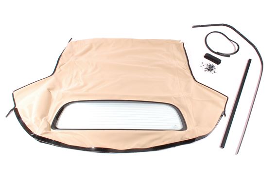 Mohair Sportster Hood Cover - Including Glass - Beige - XPT000107RIOP - OEM