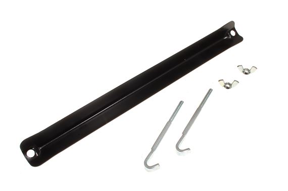 Battery Hold Down Kit - Bar with 13 inch Hole Centres 4 inch J Bolts and Wing Nuts - RW3116
