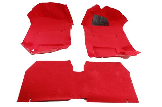 Moulded Carpet Set - 3 Piece - MGF - RHD - Red - RP1107RED