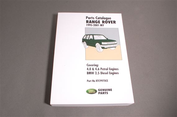 Parts Catalogue Range Rover P38a 95-01 - RTC9970CEP - Brooklands