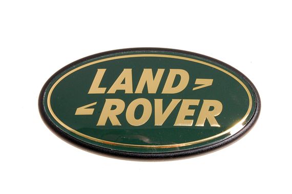 Rear Badge - Land Rover Oval - Gold on Green - LR018572 - Genuine