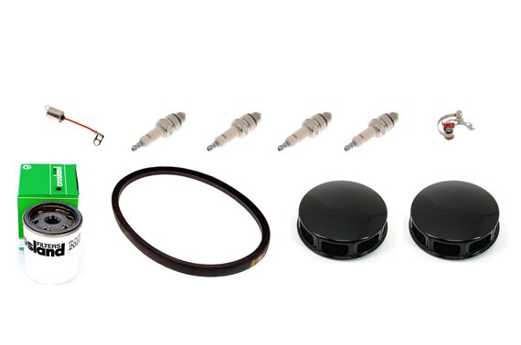 Engine Service Kit - TR2 from TS8213 with H4 Carbs and Spin On Oil Filter Conversion - RW3214