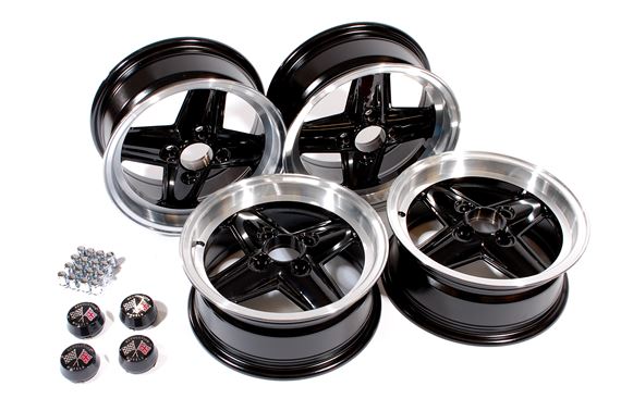 Alloy Wheel Set of 4 - 5.5x13 Black - RB7716 - Revolution