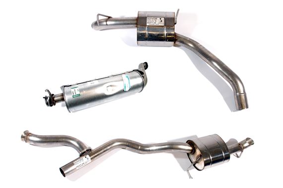 Range Rover 2 Mild Steel Part Exhaust System - V8 4.0/4.6 Litre Twin Exit Tailpipes - RA1419MS - Genuine