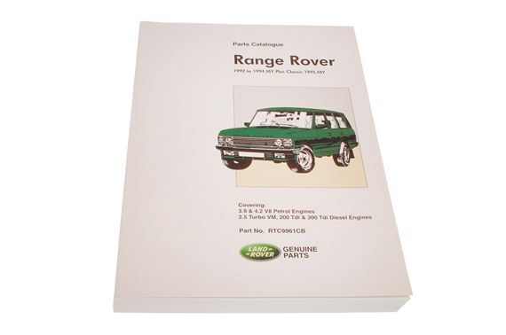 Parts Catalogue Range Rover Classic 92-95 - RTC9961CBP - Brooklands