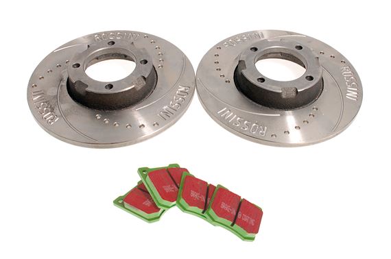 Rossini Performance Front Solid Brake Disc and Pad Set - Dolomite - RT1013ROS