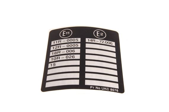 E11/E2 Label - RS1406