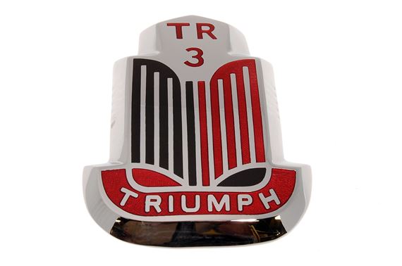 Bonnet Badge - TRIUMPH TR3 - Black/Red - 604272