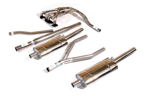 Stainless Steel Sports Twin Box Exhaust System - Including Manifold - Spitfire Mk1 & Mk2 - RL1522SS