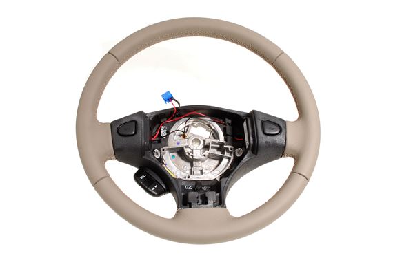 Wheel assembly-steering soft feel - Smokestone Leather - QTB001510LPR - Genuine MG Rover