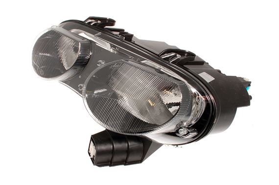 Headlamp assembly-front lighting - LH, Black Bezel - XBC002640 - Genuine MG Rover