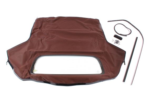 Mohair Sportster Hood Cover - Including Glass - Brown - XPT000107BRNP - OEM