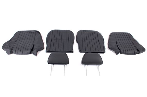 Mk1 Type Leather Seat Cover Kit - Black/Black Piping - RP1641BLACK