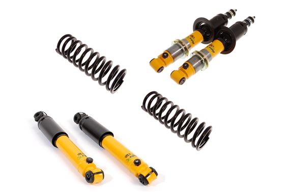 Spax KSX/CKX Front and Rear Shock Absorber Kit - Ride/Height Adjustable Front - with Uprated Front Springs - Spitfire - RL1514SA