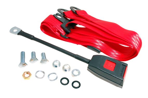 Static Seat Belt Kit Single 30cm Stalk Red - 719918A30RED - Securon