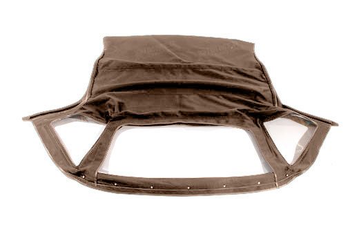 Hood Cover - Brown Mohair with Zip Out Rear Window - 822021MOHBROWN