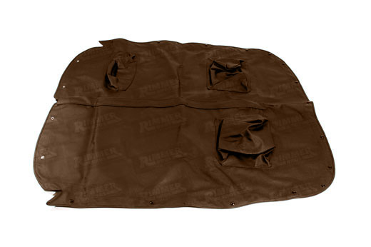 Tonneau Cover - Brown Mohair with Headrests - MkIV & 1500 LHD - 822501MOHBROWN