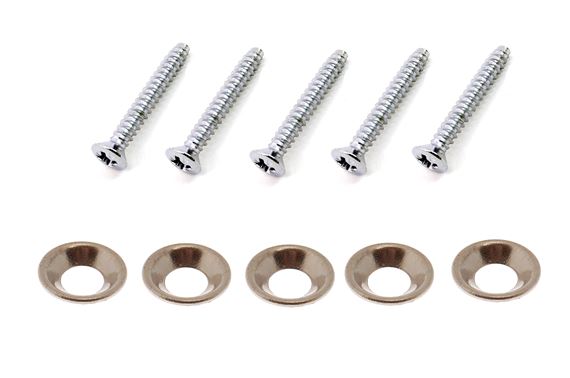 Fitting Kit - Dash - Chrome Screws and Cup Washers - RR1463C