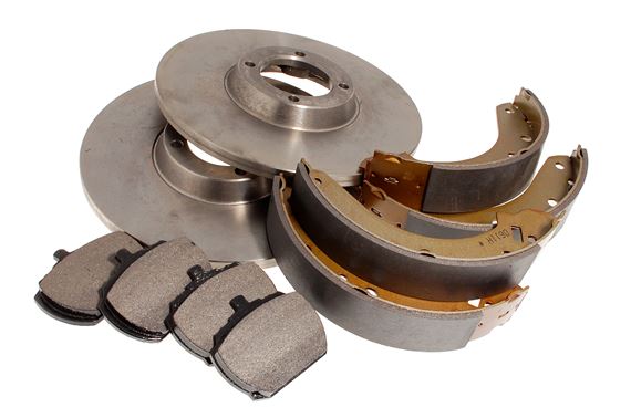 Brake Kit - Front Discs and Pads and Rear Shoes - Standard - All Models Exc 2000 Mk1 - RM8108