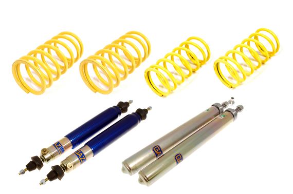 GAZ Front and Rear Shock Absorber Kit - Adjustable On Car - with Uprated/30mm Lowered Springs - SD1 - RO1137