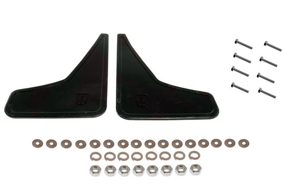 Front Mudflaps with Fittings - Black Pair - Rover SD1 - As OE Rover - AJM1637PK