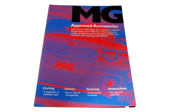 Accessory Brochure MG ZR, ZS, ZT, ZT-T and TF - AKM800 - Genuine MG Rover
