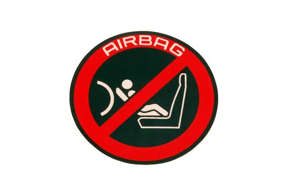 Label - Front Passenger Airbag Warning - Round - RHD - BAC500840 - Genuine