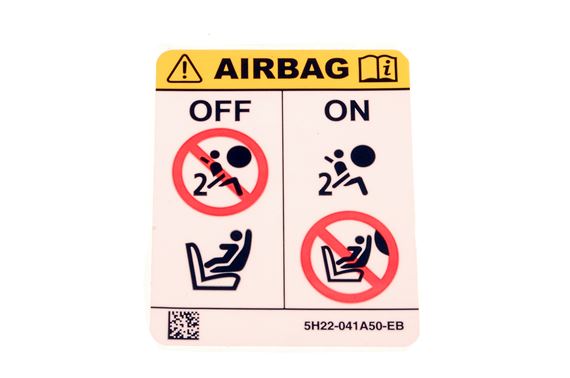 Label - Front Passenger Airbag Deactivation Instructions - LHD - BAC501630 - Genuine