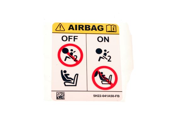 Label - Front Passenger Airbag Deactivation Instructions - RHD - BAC501640 - Genuine