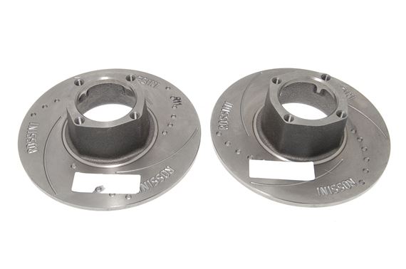 Brake Disc Solid (pair) 209mm Drilled Grooved - BTA383ROS - Rossini 
