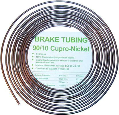 XPart Imperial Cupro-Nickel Brake Tubing - 3/16 inch, 25ft