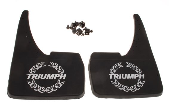 Rear Mudflaps with Laurel Wreath logo and Fittings - GAC6002X