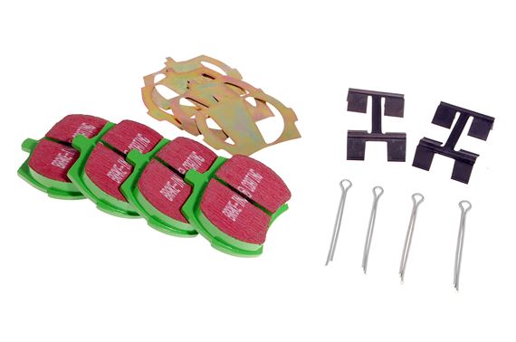 Brake Pad Set Green Stuff Inc. Fittings Axle Set - GBP281GSK - EBC